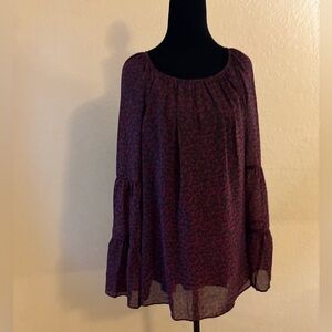 J M Vibrant burgundy blouse